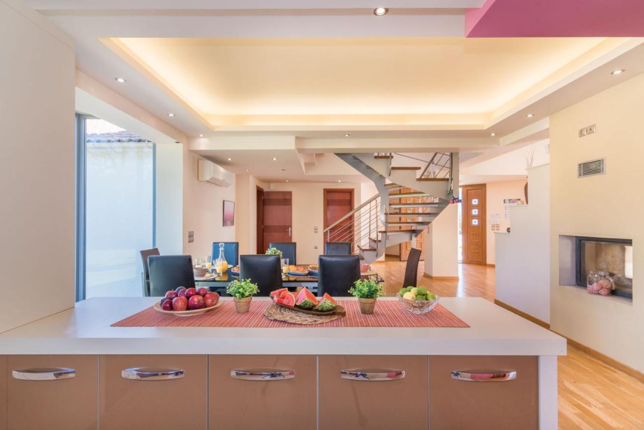 Astarte Villas - Istar Villa With Tennis Court Μαχαιράδο Εξωτερικό φωτογραφία